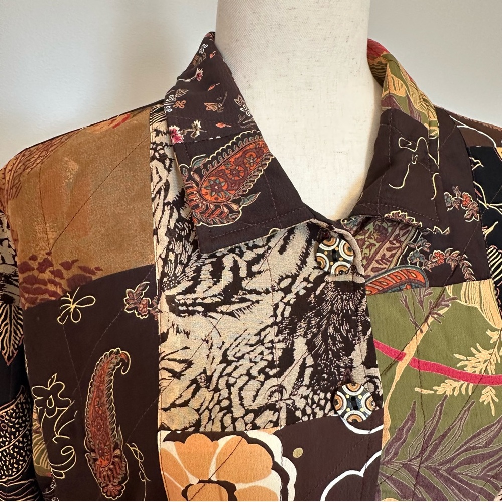 Casual Studios Patchwork Funky Boho Jacket Size S… - image 5